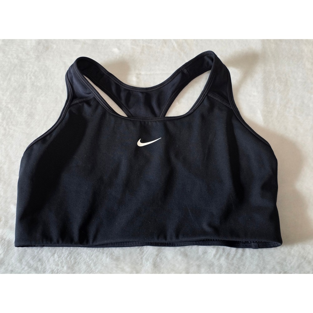Nike Dri-FIT Womens Black Racerback Sports Bra XL 445597-010 Compression Gym